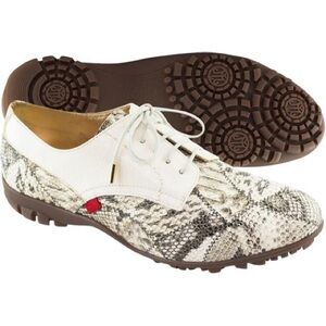 Marc Joseph New York Pacific Golf Mocs Women’s Snake Print Shoes Size 7